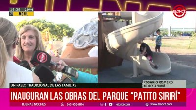 Inauguran las obras del parque "Patito Sirir&iacute;"